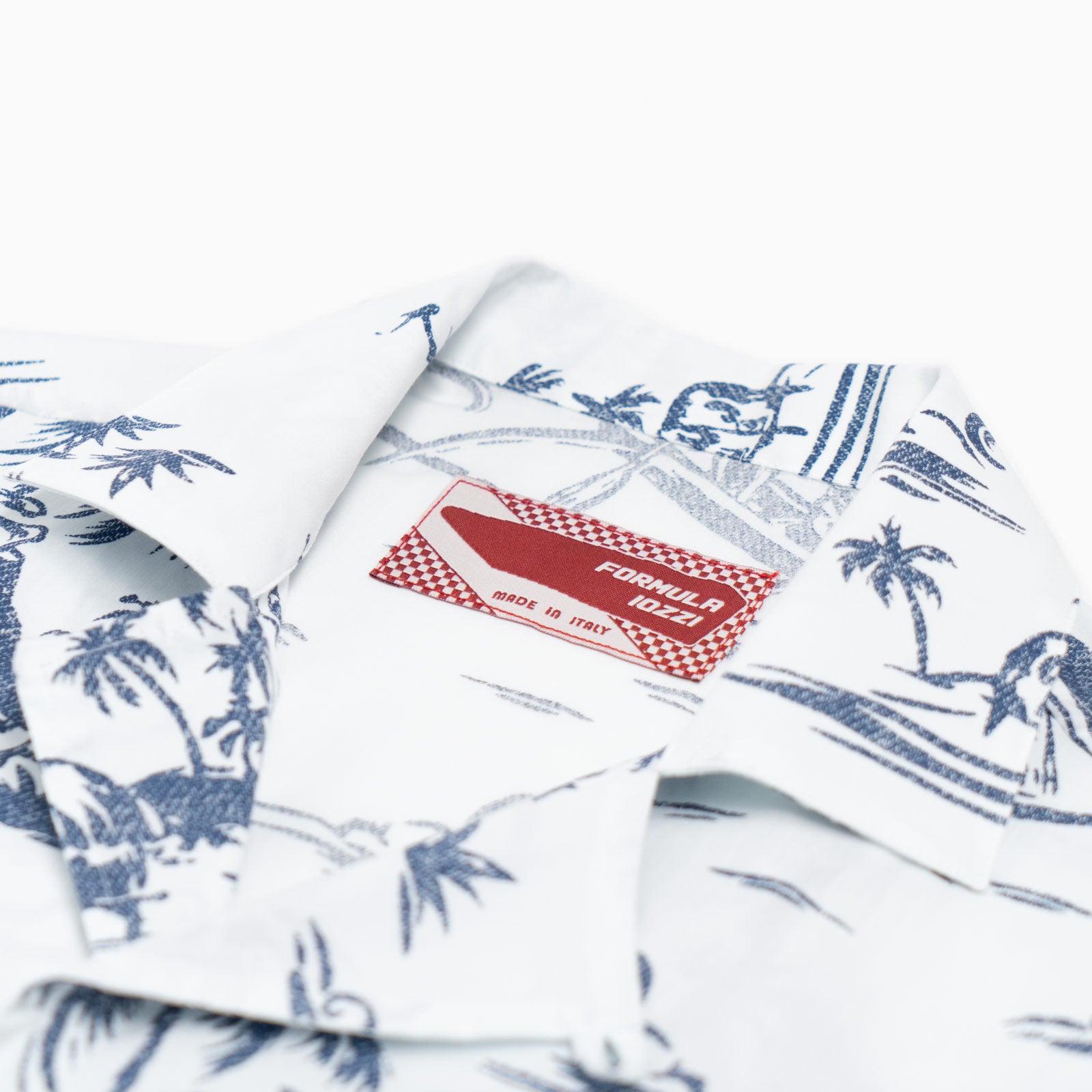 Camicia maniche corte - stampa Hawaii sfondo bianco