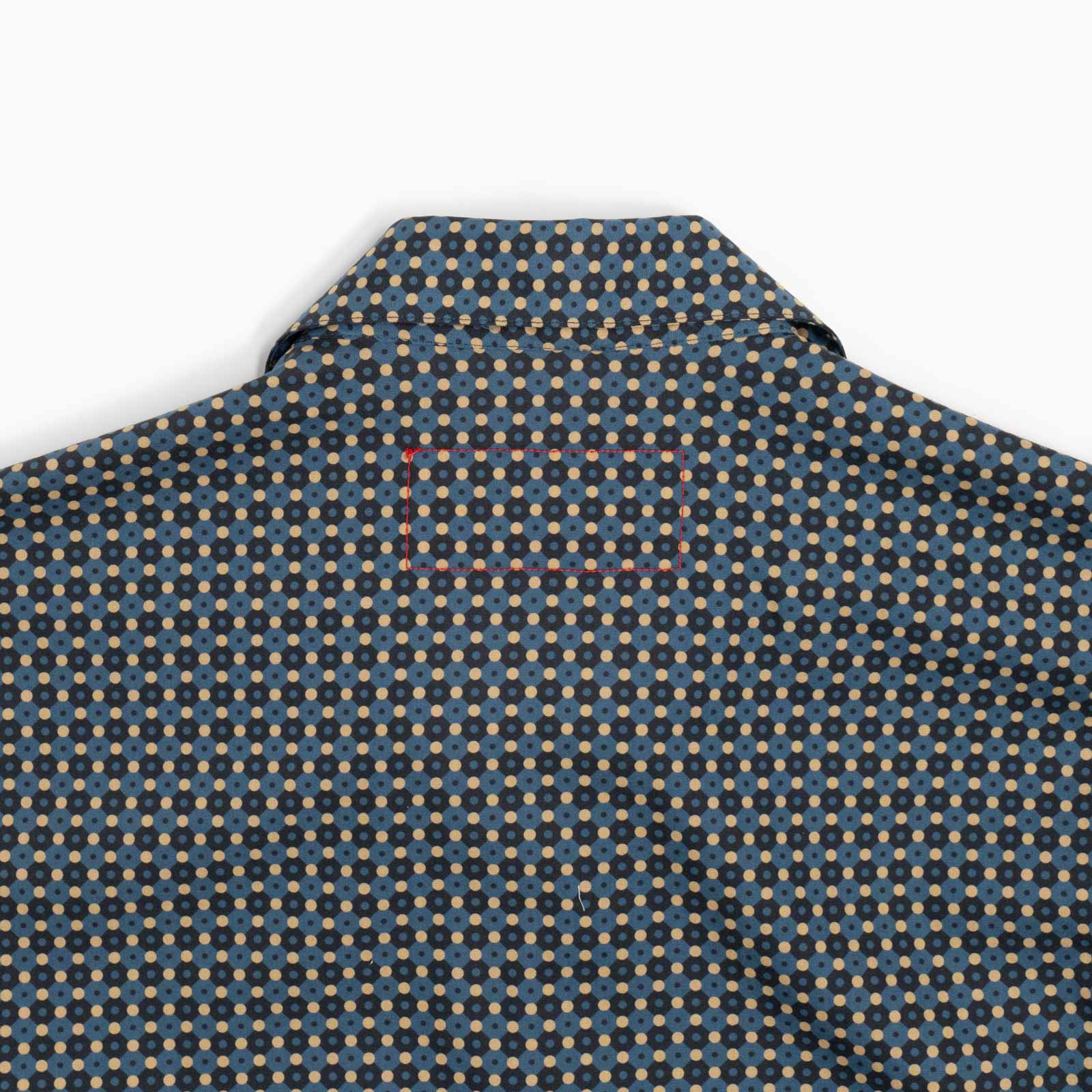 Short-sleeved shirt - Blue geometric print