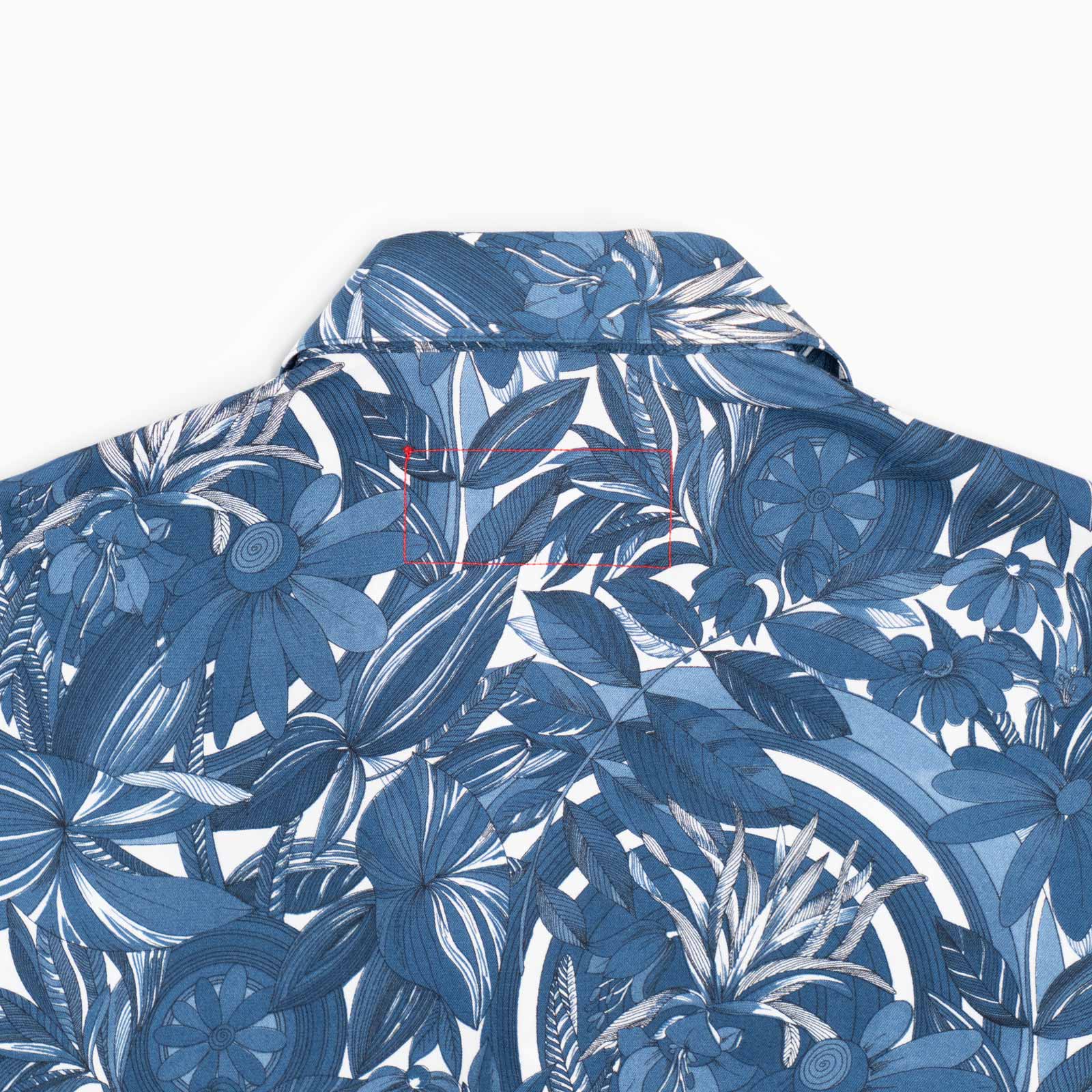 Short-sleeved shirt - Blue floral print