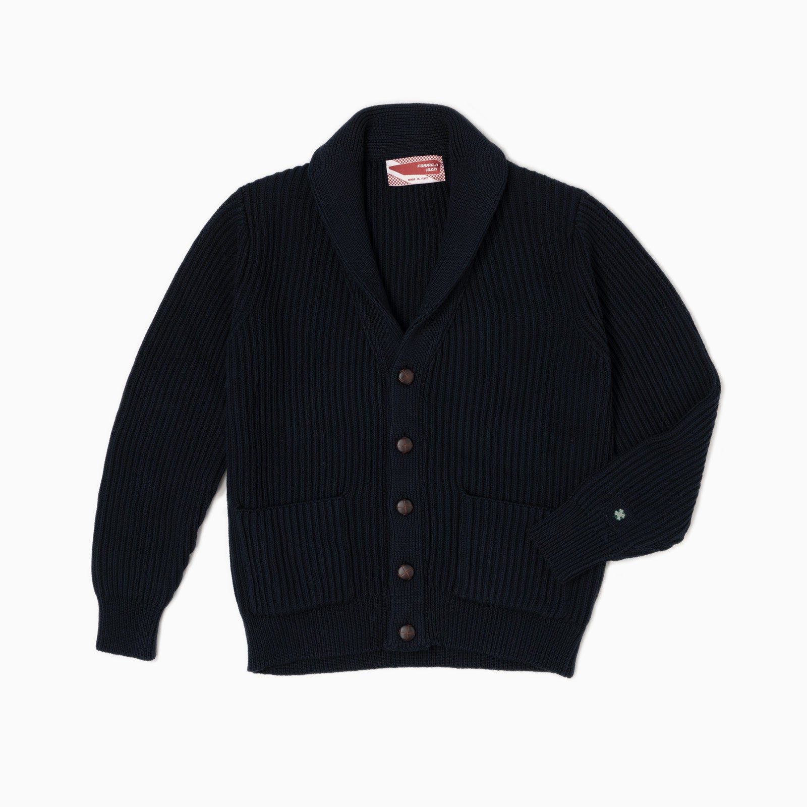 Cardigan collo scialle - Blu