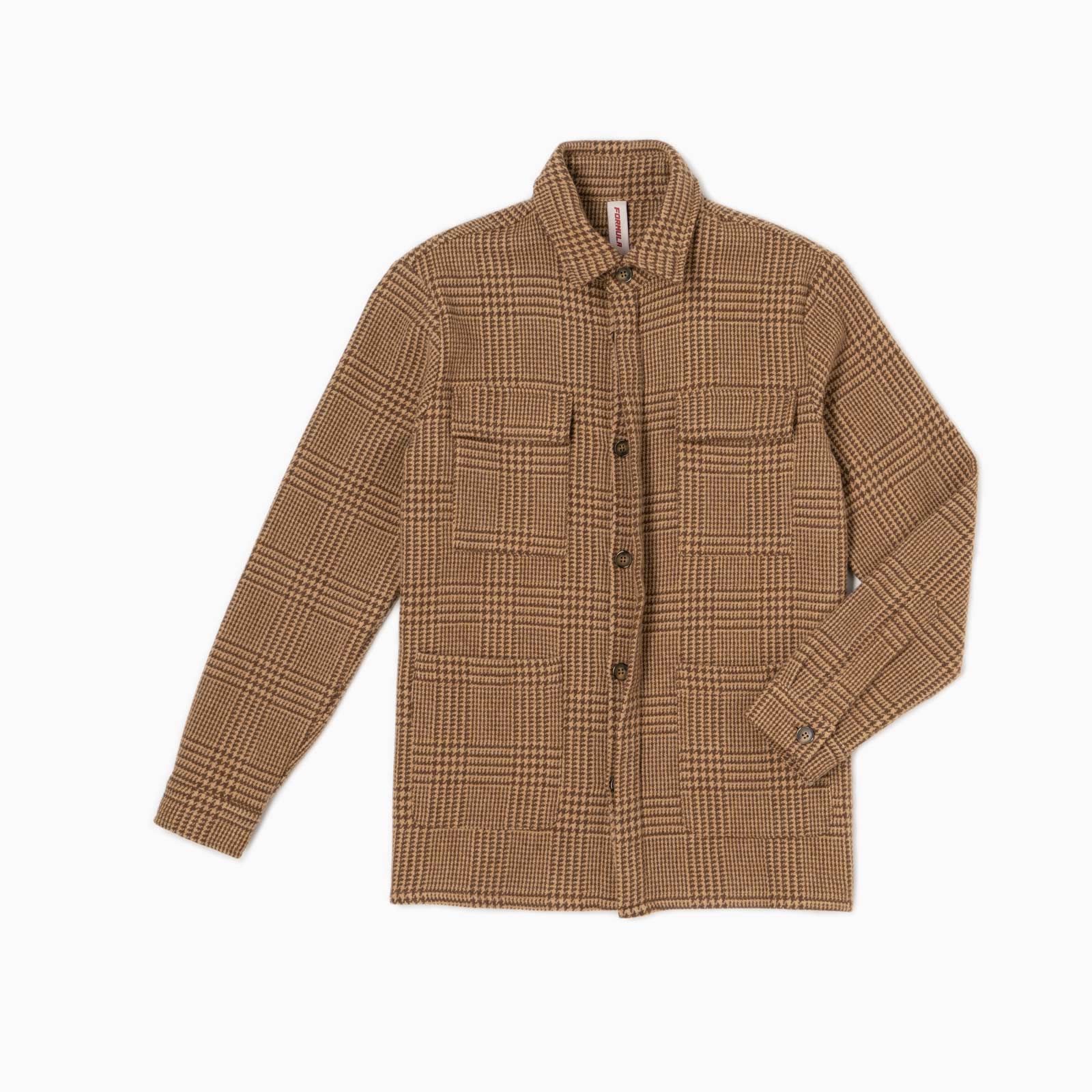 Overshirt Catcher 100% Cashmere - Pied De Poule Beige