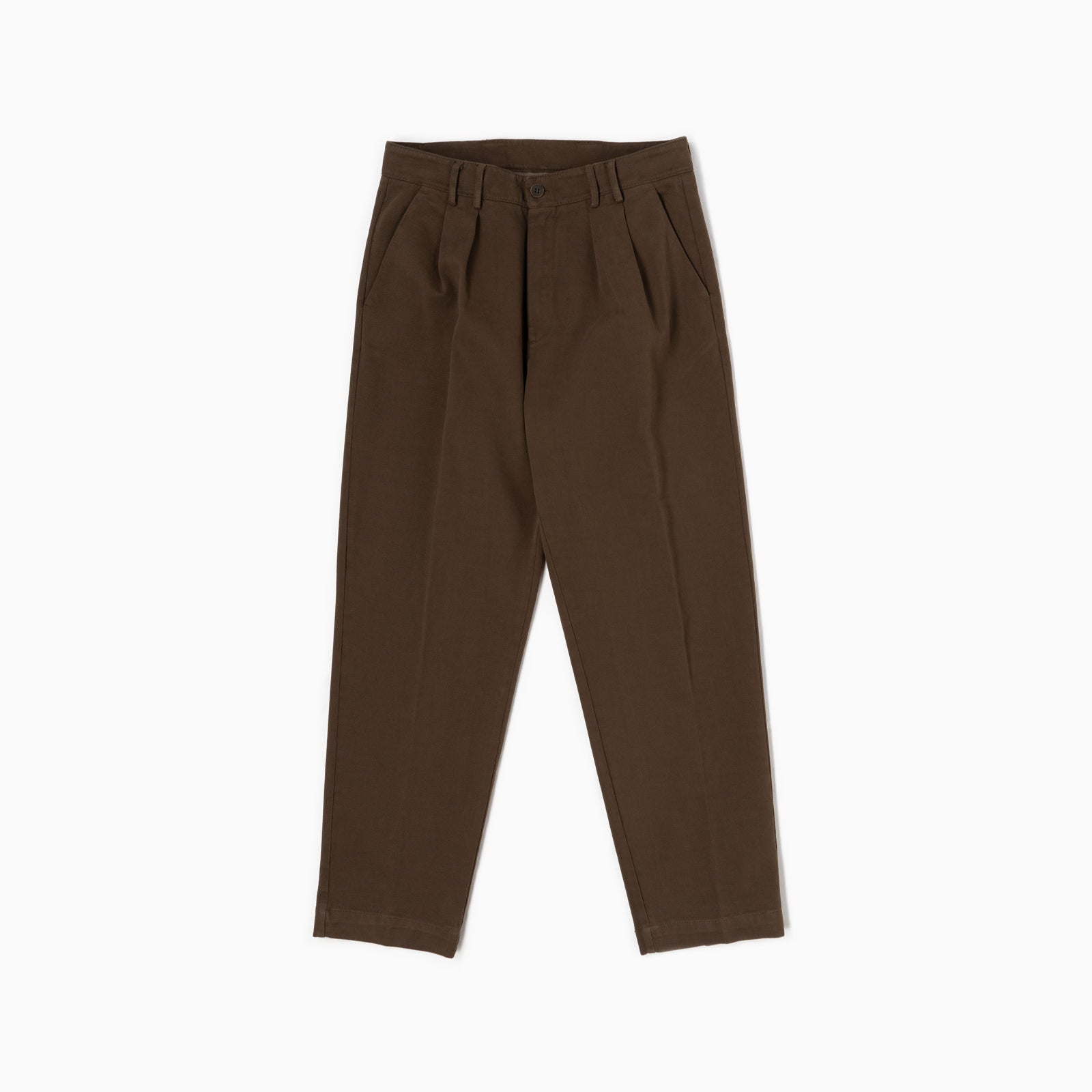 Pantaloni con 2 pince - Marrone Cioccolato