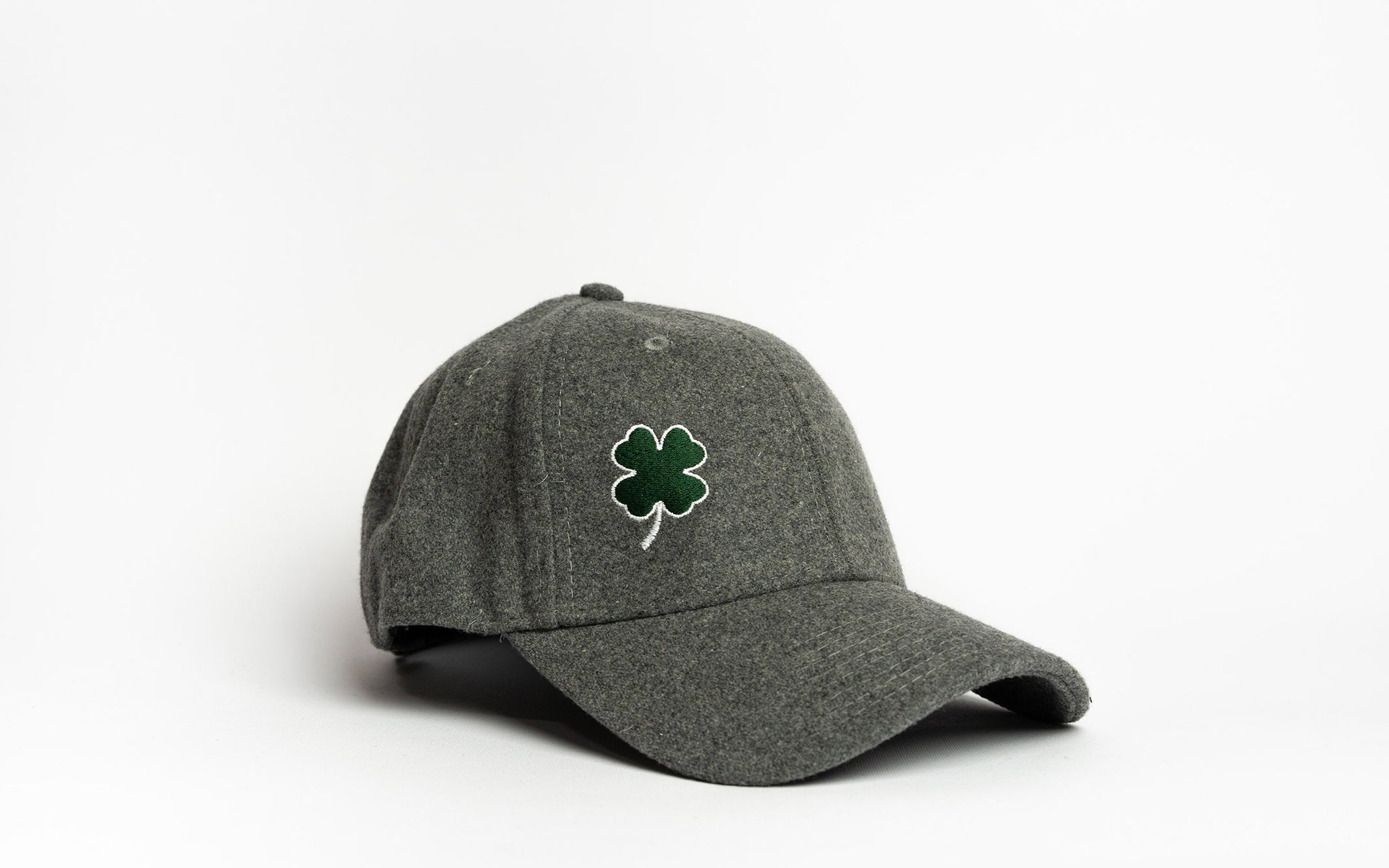 Grey Four-Leaf Clover Winter Baseball Cap