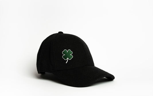 Black Four-Leaf Clover Winter Baseball Cap