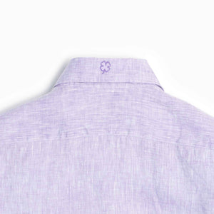 Camicia Classic 100% lino lilla