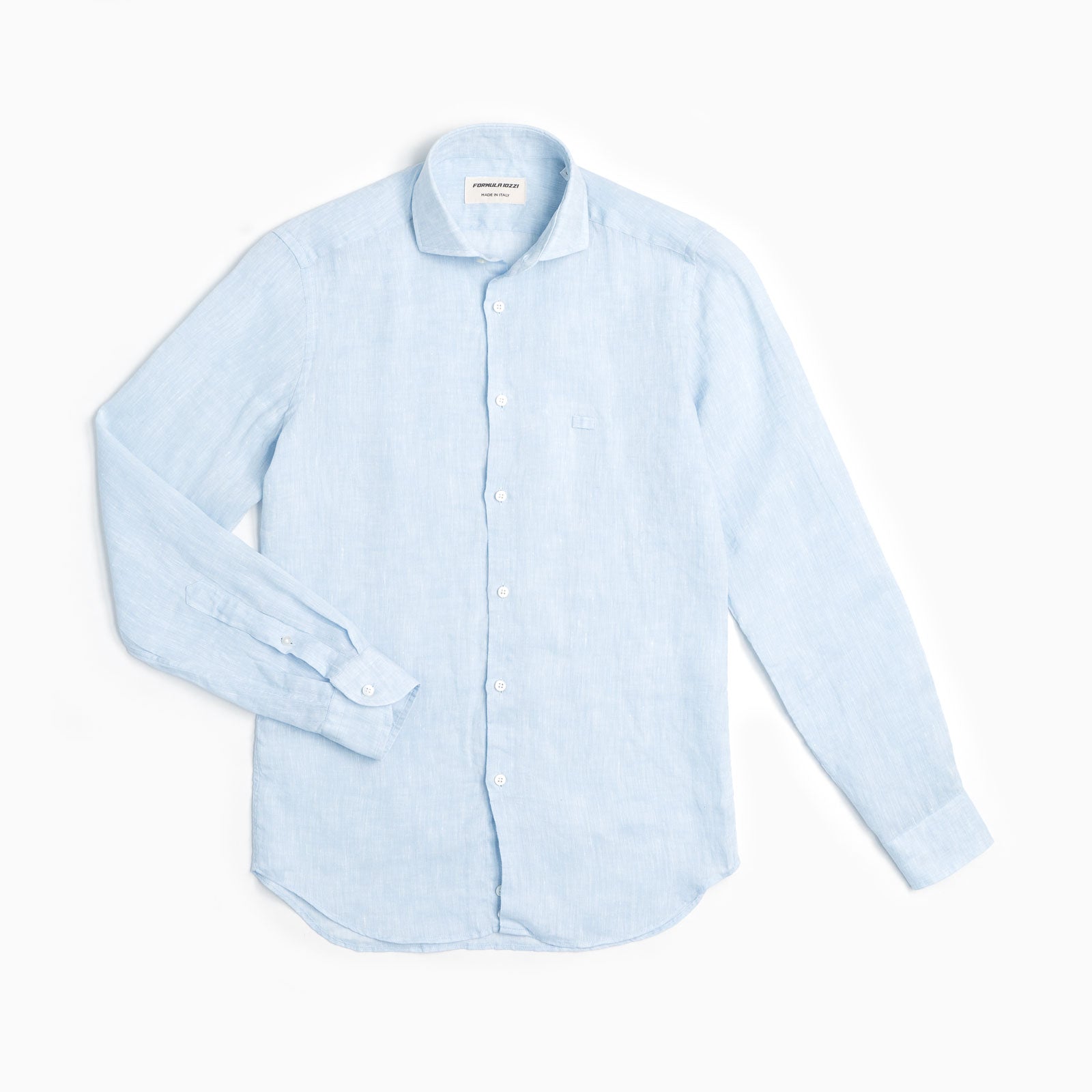 100% Linen Shirt - Light Blue