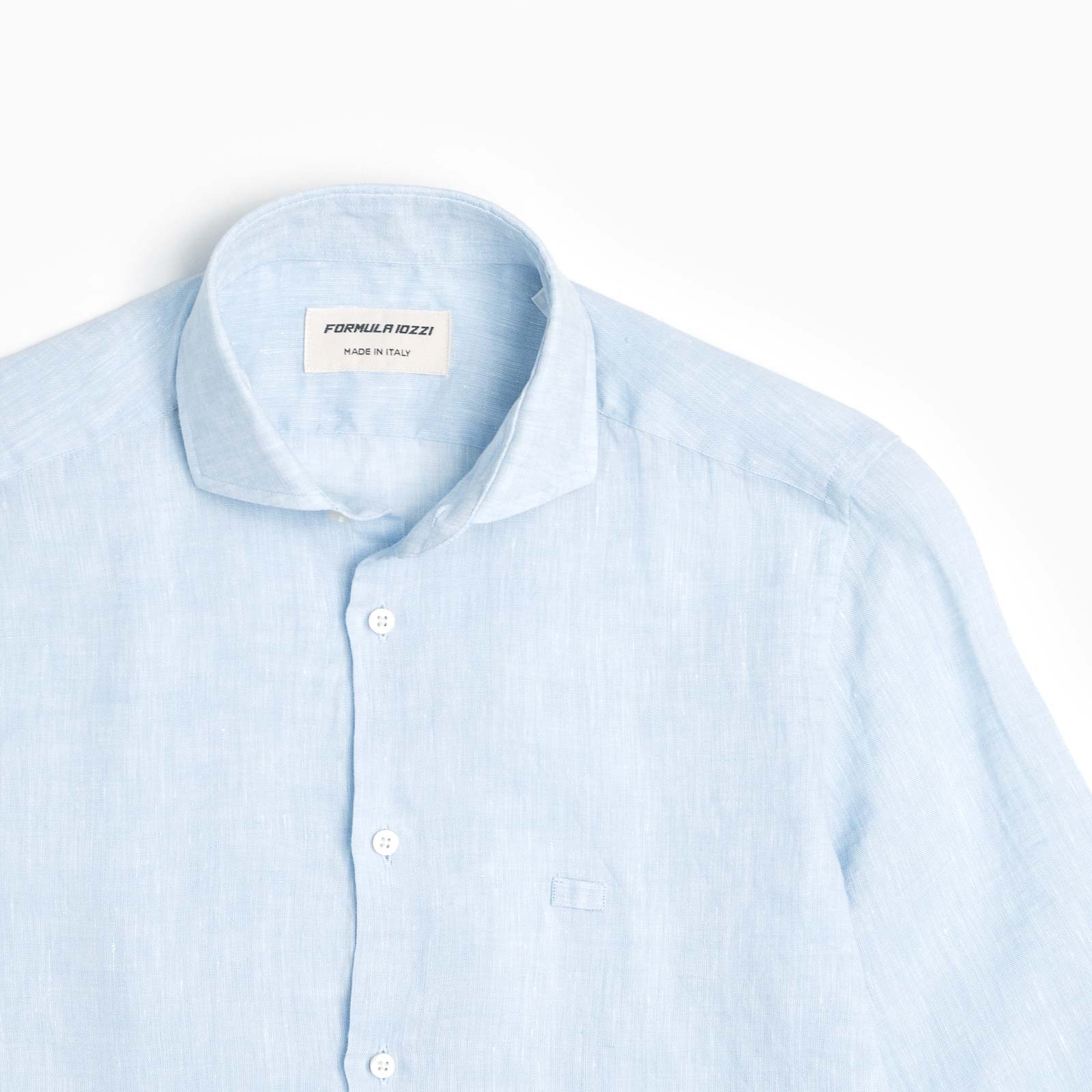 Camicia Classic 100% lino azzurra